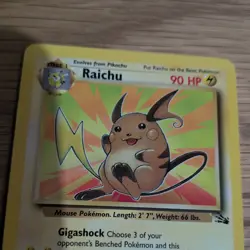 Pokemon TCG Raichu Card 29/62 Fossil Rare Non-Holo - Image 3