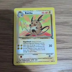 Pokemon TCG Raichu Card 29/62 Fossil Rare Non-Holo - Image 1
