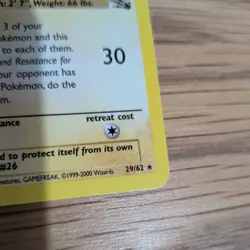 Pokemon TCG Raichu Card 29/62 Fossil Rare Non-Holo - Image 2