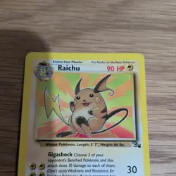 Pokemon TCG Raichu Card 29/62 Fossil Rare Non-Holo - Image 3