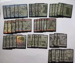 MTG The Lord Of The Rings (LOTR): 45x Full Art Map Lands, Magic The Gathering - Image 1