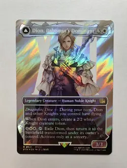 Dion, Bahamut's Dominant - (Borderless) (Surge Foil) MtG Final Fantasy Saga 521 - Image 1
