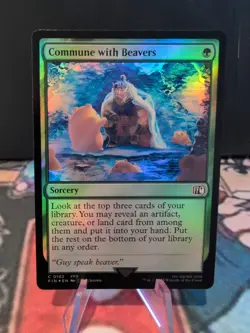 1x Commune with Beavers - Foil MTG Final Fantasy NM Magic Foil - Image 1