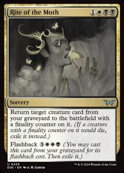 Rite of the Moth - Foil Light Play, English Magic the Gathering MTG Duskmourn: H - Image 1