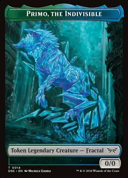 Primo, the Indivisible Token Light Play, English Magic the Gathering MTG Duskmou - Image 1