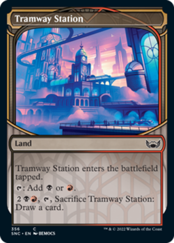 Tramway Station - Foil - Showcase Light Play, English Magic the Gathering MTG St - Image 1