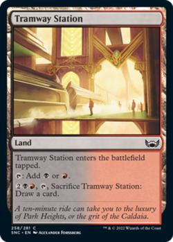 Tramway Station - Foil Light Play, English Magic the Gathering MTG Streets of Ca - Image 1