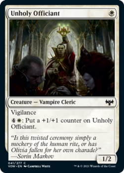 Unholy Officiant - Foil Light Play, English Magic the Gathering MTG Innistrad: C - Image 1