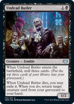 Undead Butler - Foil Light Play, English Magic the Gathering MTG Innistrad: Crim - Image 1
