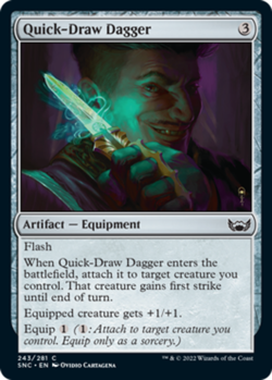 Quick-Draw Dagger - Foil Light Play, English Magic the Gathering MTG Streets of - Image 1