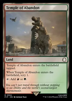 Temple of Abandon Light Play, English Magic the Gathering MTG Universes Beyond: - Image 1