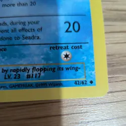 Seadra 42/62 | Base Set Fossil | Non Holo Pokemon Card - Image 2