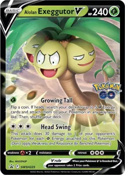 Holofoil - Alolan Exeggutor V - SWSH225 - SWSH225 / LP / English Pokemon TCG - Image 1