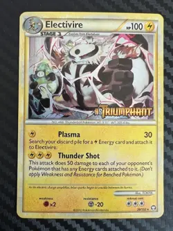Pokemon TCG Electivire HGSS Triumphant Prerelease Holo Promo 20/102 NM - Image 1