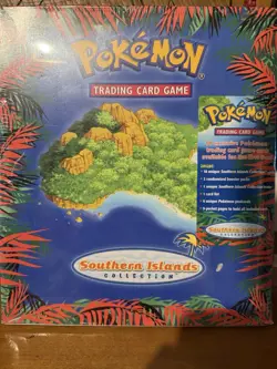 SEALED Pokemon Southern Islands Collection Binder, Cards, and Postcards. - Image 1