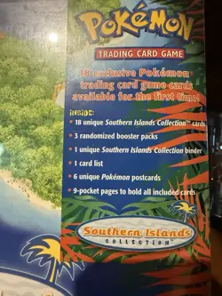 SEALED Pokemon Southern Islands Collection Binder, Cards, and Postcards. - Image 4