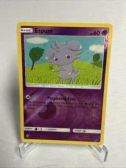 Espurr 59/147 - 2017 pokemon Burning Shadows reverse holo - NM - Image 1