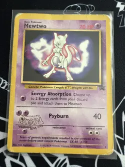 Pokemon Black Star Promo WB The First Movie "Inverted Stamp Error" Mewtwo 3 - Image 1