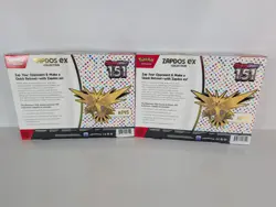 Pokemon TCG Scarlet & Violet 151 Zapdos EX Collection Box Lot of 2 NEW Sealed - Image 2