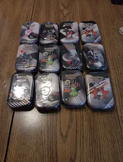 Pokemon TCG Black Bolt And White Flare Unova Mini Tin Set of 8 with 4 Extra Tin - Image 1