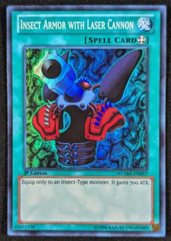 Insect Armor Laser Cannon 1996 1st Ed Super Rare Holo Yugioh NUMH-EN057 (NM) - Image 1