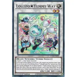 Yugioh! Lollipo Yummy Way JUSH-EN021 Rare 1st Edition NM Justice Hunters - Image 1