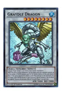 Yugioh- 1X Graydle Dragon - Super Rare - 1st Edition - DOCS-EN048 - Near Mint - Image 1