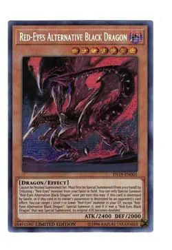 Yugioh- 1X Red-Eyes Alternative Black Dragon - PSR - Lim - TN19-EN005 - NM - Image 1