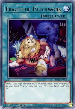 Yugioh! 3X Frightfur Patchwork JUSH-EN015 Rare 1st Edition NM Justice Hunters - Image 1