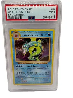 Pokemon 2016 XY Evolutions Gyarados Reverse Holo Card 34/108 PSA 9 Mint - Image 2