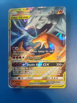 Pokemon Card GMA Gem 10 Graded Reshiram & Charizard GX World Champ Non HOLO - Image 1