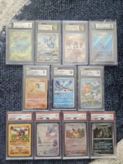 PSA Graded pokemon card Lot x11 Wartortle, Venusaur, 151, Umbreon, Masterball - Image 2