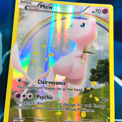 Mew - XY110 - Black Star Full Art Promo Rare Holo Generations Pokemon Card - MP - Image 2