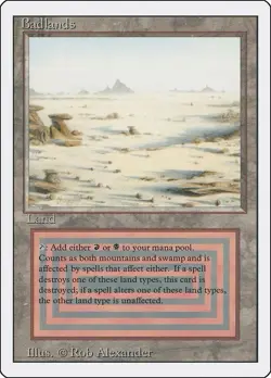 MTG - Badlands - Revised Edition - Moderately Played - Clean Front - Image 1