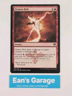 MTG Demon Bolt KHM 129/285 Kaldheim common - Mint - Image 1