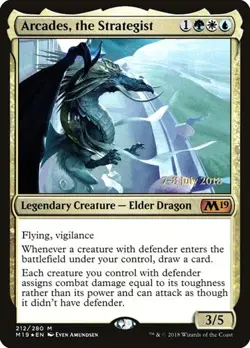 Arcades, the Strategist - Foil Prerelease Promo Core Set 2019 LP MTG - Image 1