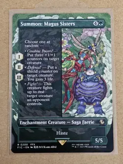 MTG Commander: Final Fantasy Summon: Magus Sisters (Borderless) Non-foil R 200 - Image 1
