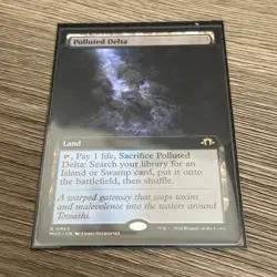 MTG Polluted Delta Borderless 0465 NM+ Extended Art Modern Horizons 3 MH3 Rare - Image 1