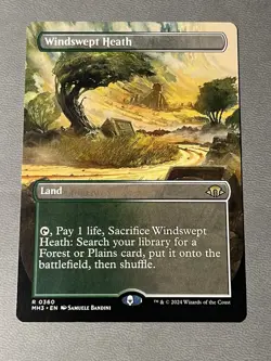 Windswept Heath (Borderless) MTG Modern Horizons 3 Regular NM - Image 1