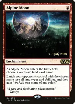 Alpine Moon - Foil Prerelease Promo Core Set 2019 LP MTG - Image 1