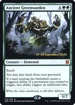 Ancient Greenwarden - Foil Prerelease Promo Zendikar Rising LP MTG - Image 1