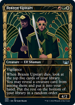 Brazen Upstart - Foil - Showcase Light Play, English Magic the Gathering MTG Str - Image 1