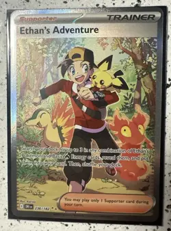 2025 POKEMON DESTINED RIVALS SPECIAL ILLUSTRATION RARE ETHAN'S ADVENTURE PSA 10 - Image 3