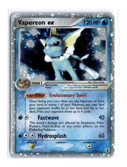 Pokemon 2005 Vaporeon ex 110/113 Delta Species Holo Excellent - Image 1