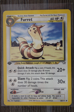 Pokemon TCG Furret 35/111 Neo Genesis Regular 1st Edition - Image 1