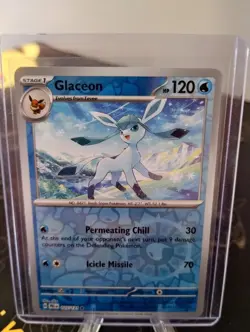 Pokemon TCG Glaceon Card 025/131 Prismatic Evolutions Reverse Holo NM - Image 1