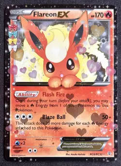 Pokemon Flareon EX RC6/RC32 Radiant Collection Pokemon XY Generations - Image 1