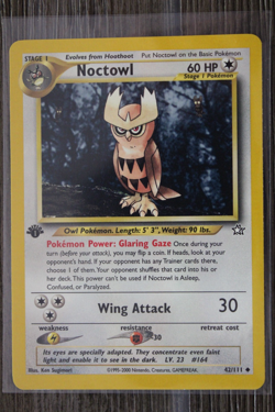 Pokemon TCG Noctowl 42/111 Neo Genesis Regular 1st Edition - Image 1