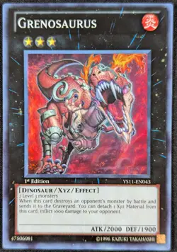 Grenosaurus 1996 1st Edition Super Rare Holo Yugioh YS11-EN043 (NM) - Image 1