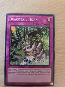 Yugioh Dracotail Horn JUSH-EN010 1st Edition Super Rare NM - Image 1
